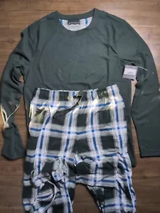 Men's Eddie Bauer Sleepwear 2pc Thermal And Pants Size Small Green Color - Picture 1 of 5