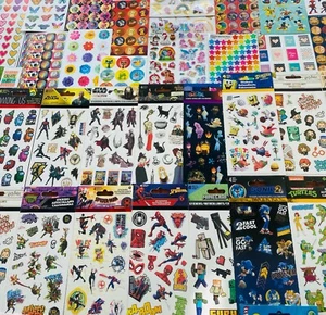 10 New Full Sticker Sheets, teenage mutant ninja turtles Star Wars gaming movies - Picture 1 of 18