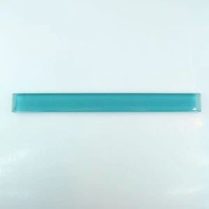 1 x Glasbordüre Vollglas Kristallglas Borde Uni (Türkis) 2,5x20x0,7cm 4305 - Bild 1 von 2