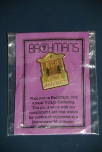 Bachmans Collecitble Pinback -- 10th Anniversary Department 56 Village Gathering - Picture 1 of 2