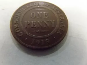 AUSTRALIA PENNY 1919 DOUBLE DOT GREAT EXAMPLE NO 1 - Bild 1 von 2
