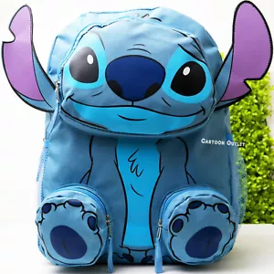 Disney Lilo and Stitch Large Backpack 16" Travel Bag Book Bag 3 D Body New Gift - Picture 1 of 8