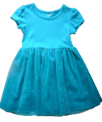 Vestido azul iglesia retrato fiesta red suave piel dura niñas 4T Foto 1 de 3