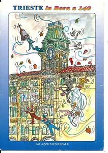 fm 04 TRIESTE E LA BORA a 140 Palazzo Minicipale FG - nn VG - Dis. Babuder - Bild 1 von 1