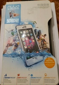 LIFEPROOF Waterproof White/Gray NUUD Case For iPhone 6 Plus.Dirt snow shockproof - Picture 1 of 12