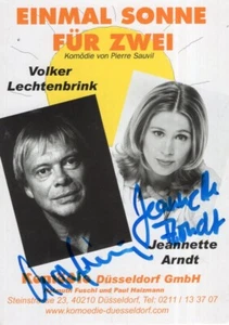 Volker Lechtenbrink und Jeannette Arndt - original signierte Autogrammkarte - Picture 1 of 1