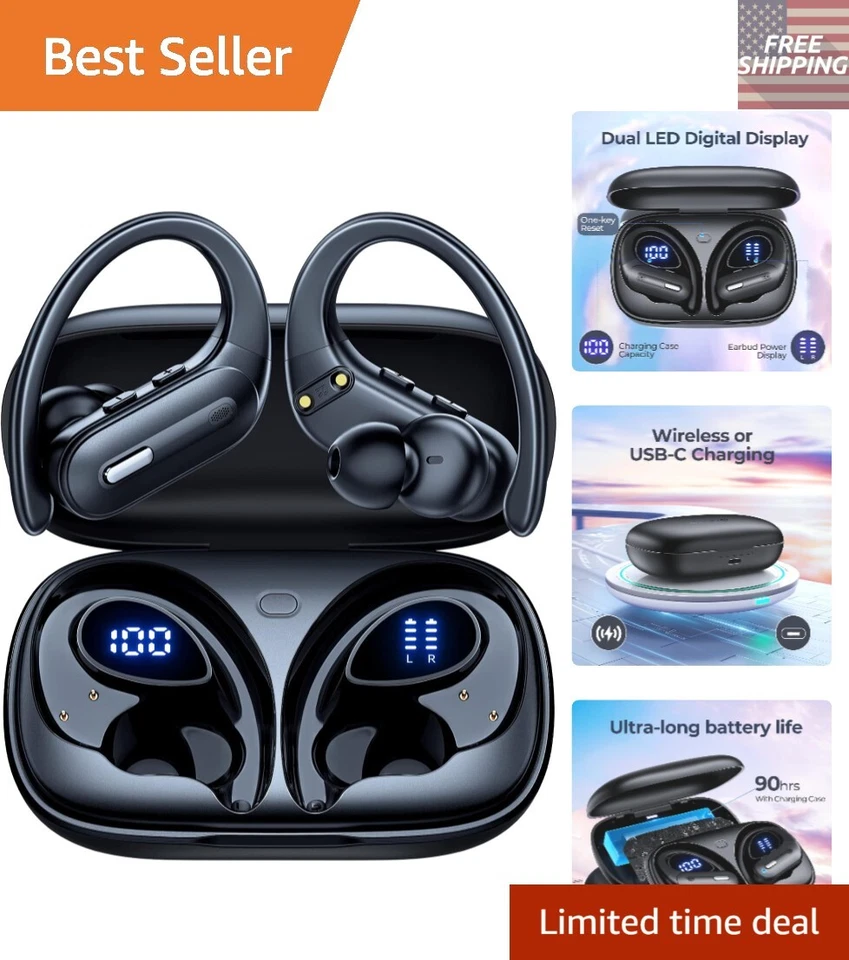 防水蓝牙耳塞带 90 小时游戏时间和清晰通话 — 第 1/4 张图片