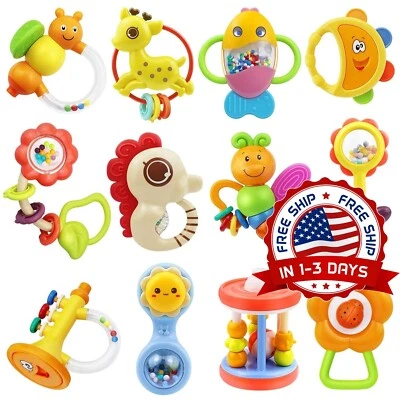 Juego De Sonajeros Para Bebés, Juguetes Para Bebés De 0 A 6 A 12 Meses, Regalos. - Image 1 of 4