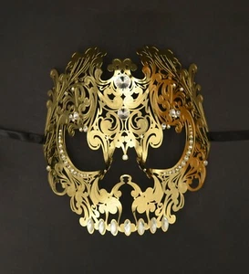 Couples Masquerade Mask Gold Venetian Party Masquerade Masks - Picture 1 of 6