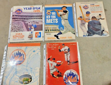 1965-1968  various LOT OF 5 NEW YORK METS YEARBOOKS & SCOREBOOKS Some Signed