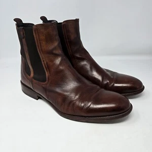 Magnanni Men’s Brown Leather Chelsea Boots Size 12 Made In Spain - Picture 1 of 6