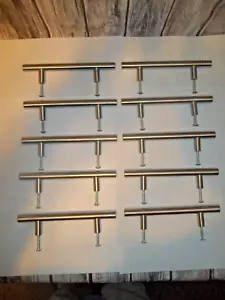 10 Bar Pulls 3.5" in Center to Center Polished Nickel Drawer Pull 5 7/8" Overall - Picture 1 of 5