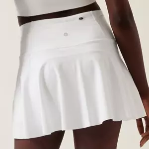 Athleta Ace Tennis Skort 13,5" bianco brillante nuova con etichette taglia XXS - Foto 1 di 10