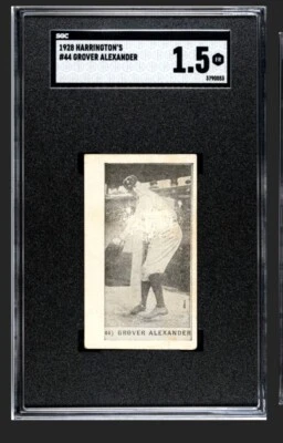 1928 Harrington's Ice Cream # 44 Grover Alexander SGC 1.5 Recently Graded GC - Image 1 of 2