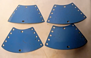Gilbert /Erector Set Part 31:  Cone  Plates : Blue/Yellow. Set of 4 Lot A - Picture 1 of 2