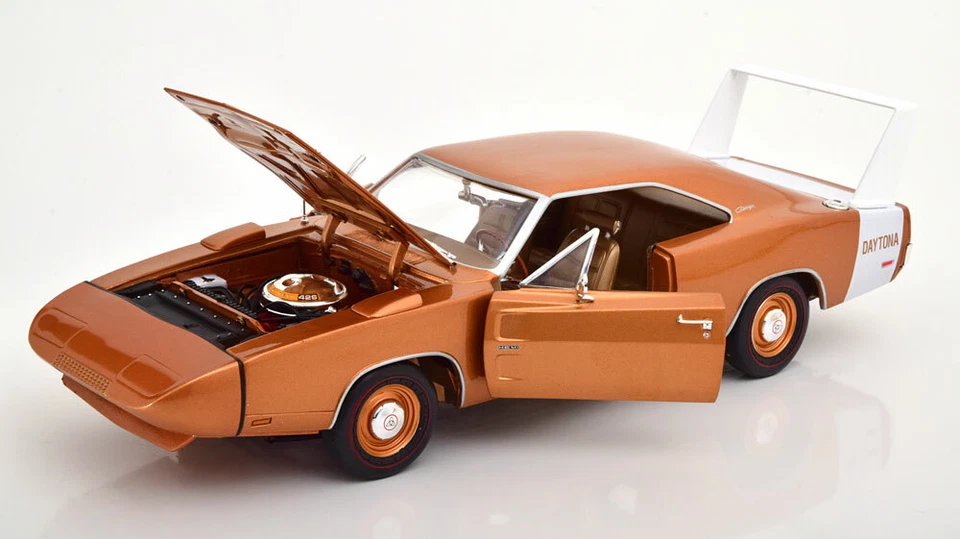 DODGE CHARGER DAYTONA 1969 Brown Metal ERTL AMM1168/06 1/18 USA AUTOWORLD - Image 1 of 4