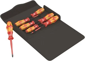 Wera 100 iS/7 VDE Set 1 Kraftform Insulated Screwdriver Set 7 Piece 05136013001 - Picture 1 of 8