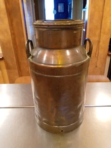 Antique Full Size Copper Milk Can 19th Century Folk Primitive - Picture 1 of 9