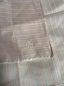 Courreges Paris Vintage Embroidered Logo Cotton 18" Handkerchief NWOT France - Picture 1 of 3