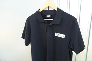 KARL LAGERFELD Polo-Shirt Poloshirt schwarz Logo-Schriftzug Stretch Gr. L NEU - Bild 1 von 19