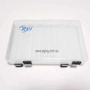 RUI Squid Jig Case Fishing Lure Box EGI container double sided storage 14 slots - Foto 1 di 20