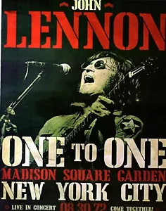 Reimpresión de póster de concierto John Lennon 30/08/1972 Nueva York, Nueva York 8"x10" - Imagen 1 de 1