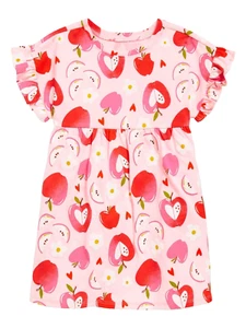 New Pink Old Navy Apples & Hearts & Flowers Dress Size 3T NWT - Picture 1 of 1