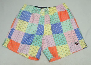 Southern Proper Swim Stuff Mens Size L Swim Trunks Colorful Patchwork Swimwear - Picture 1 of 11
