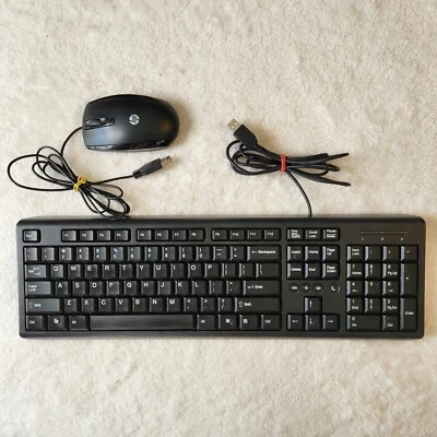 HP USB Wired Keyboard SK-2085 & Mouse MSU0923 TESTED WORKS used condition - Image 1 of 4