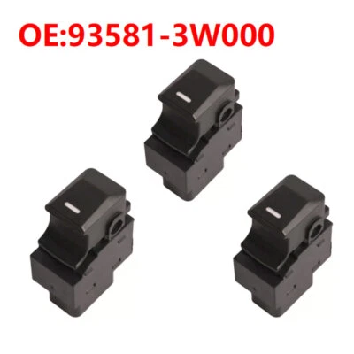 3PCS 93581-3W000 FIT 11-16 Kia Sportage Rear Door Power Window Control Switch - Изображение 1 из 4