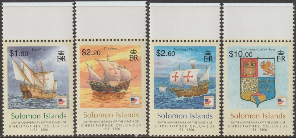 EDSROOM-19330 所罗门群岛 1048 - 1051 全新无标签 2006 完整 Christopher Columbus — 第 1/1 张图片