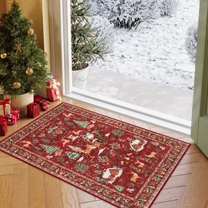 Indoor Christmas Rug 2x3 Small Kitchen Bathroom Rugs for EntrywayWashable Sof... - Picture 1 of 9