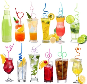 36 Pcs Crazy Straws Colorful Funny Straw for Kids Christmas Birthday Xmas Party - Picture 1 of 7