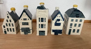 LOT 5 KLM BOLS BLAU PORZELLAN DELFTER HÄUSER #44 #6 #75 #55 alle LEER - Bild 1 von 3