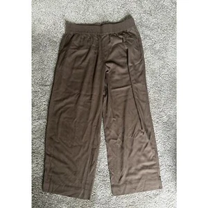 Madewell Plus Drapeweave Carley pantaloni marroni a gamba larga - 1X (stile NH254) - Foto 1 di 6
