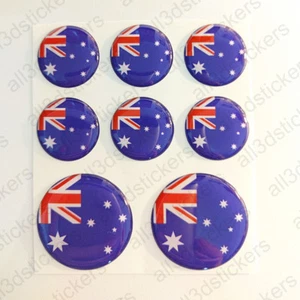 Stickers Australia Gel Domed Resin 3D Flags Australia Vinyl Sticker Decals Car - Foto 1 di 2