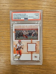 2020 Panini Score Patrick Mahomes II Freshman Flashback Relics Card PSA Grd. 9 - Picture 1 of 2