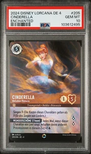 DISNEY LORCANA ALEMANA DE 4-URSULA'S RETURN #205 CENICIENTA ENCANTADA PSA 10 2024 - Imagen 1 de 1
