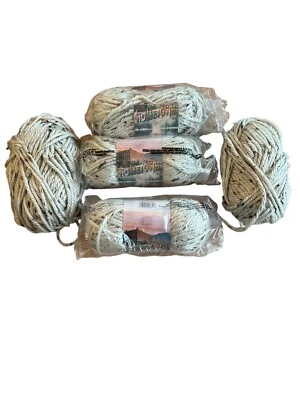 Hilado marca León ciudad natal EE. UU. Voluminoso álamo tweed ~5 madejas ~ tejidos navideños Foto 1 de 4