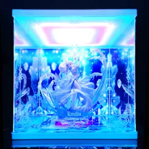 Lighted Display Case Fit SSF Re:ZERO Emilia Crystal Dress VER,1/7 Figure Toy - Picture 1 of 5