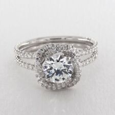 Certified 1.15 Ct IGI GIA Natural Round Cut Diamond Wedding Ring 14k White Gold