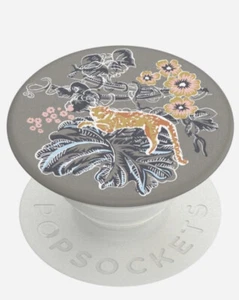 Vera Bradley PopSocket PopGrip In Rain Forest Toile Gray/Gold NEW - Zdjęcie 1 z 4