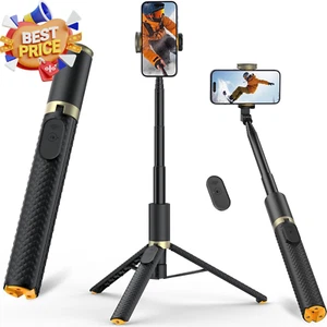 62" Phone Tripod Stand Selfie Stick with Remote All-In-1 Extendable Tripod - Picture 1 of 13