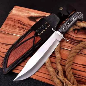 Cuchillo Bowie Full Tang de hoja fija masiva The Giant Killer con funda de cuero - Imagen 1 de 5