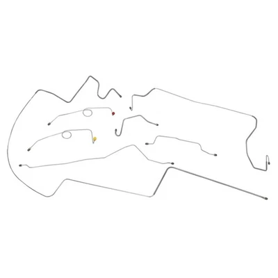 1964-65 Plymouth Valiant Complete Dual Master Conversion Brake Line Kit OE Steel - Image 1 of 4