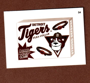 2016 Wacky Packages Baseball Series 1 Sepia Sticker "DETROIT TIGERS COLLAR" #54 - Picture 1 of 1