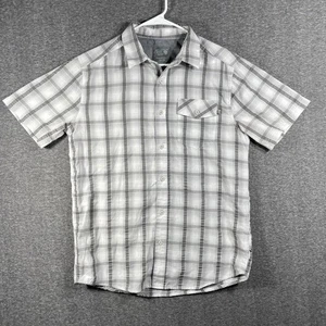Mountain Hardwear Hemd Herren mittelgrau kariert Seersucker Knopfleiste Outdoor - Bild 1 von 17
