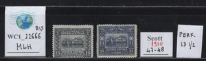 WC1_22666_BIS.ITALIAN AFRICAN COL:ERITREA. lotto 1910. Sc. 47-48. Perf.13 1/2. MLH - Foto 1 di 1