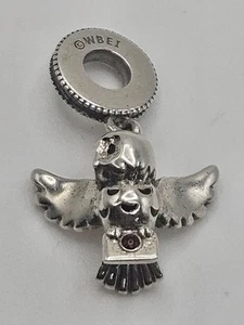PANDORA Harry Potter Hedwig Owl Sterling Silver Red Gemstone Charm Fast Postage - Picture 1 of 11