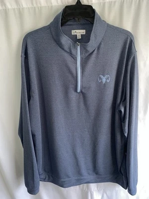 Peter Millar Perth 1/4 Cremallera Para Hombre XXL Lazo Elástico Melange Corona Deportiva *LOGOTIPO RAM Foto 1 de 4